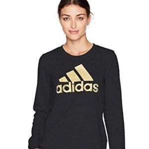 Adidas gold print sweatshirt